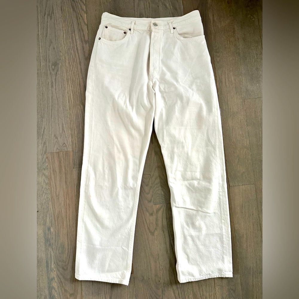 AGolde- 90s High Rise White Wash Denim- Size 8